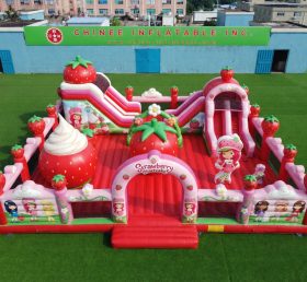 GF3-1278 Città Gonfiabile a Tema Strawberry Shortcake