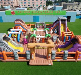 GF3-1410 Parco Gonfiabile a Tema Flintstones