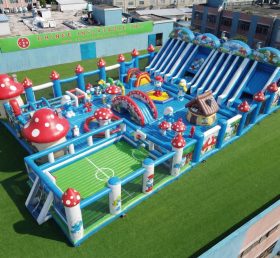 GF3-692 Parco Gonfiabile Gigante a Tema Puffi