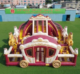 GF3-757 Parco giochi gonfiabile a tema carrozza cavallo