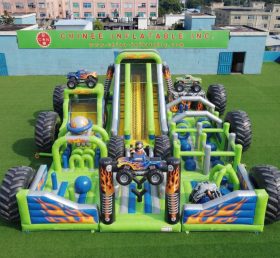 GF3-763 Parco Giochi Gonfiabile a Tema Monster Trucks