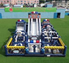 GF3-767 Parco Giochi Gonfiabile a Tema Stazione di Polizia