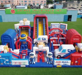 GF3-769 Parco Giochi Gonfiabile a Tema Ufficio Postale