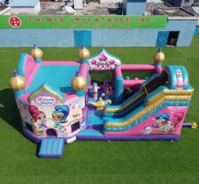 GF3-821 Parco giochi gonfiabile a tema Shimmer & Shine