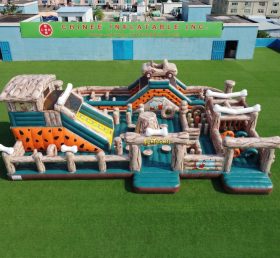 GF3-827 Parco giochi gonfiabile a tema I Flintstones