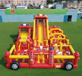 GF3-952 Parco Giochi Gonfiabile a Tema Camion dei Pompieri