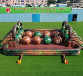 T11-4751A Percorso a ostacoli gonfiabile Big Balls a doppio wipeout a tema Boonie Bears