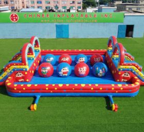 T11-4751C Percorso a ostacoli gonfiabile con grandi sfere doppie a tema Crayon Shin Chan