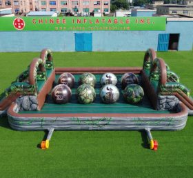 T11-4751H Percorso a ostacoli gonfiabile a tema King Kong con doppio Wipeout e grandi sfere