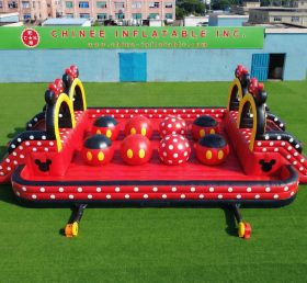 T11-4751L Tema Mickey Minnie Percorso a Ostacoli Gonfiabile Big Balls Doppio Wipeout