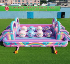 T11-4751O Percorso a Ostacoli Gigante con Grandi Sfere Doppie Gonfiabile a Tema My Little Pony