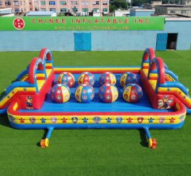 T11-4751Q Percorso a ostacoli gonfiabile con grandi sfere doppie tema Paw Patrol