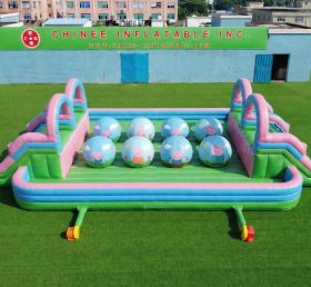 T11-4751R Percorso a ostacoli con grandi sfere doppie gonfiabile a tema Peppa Pig