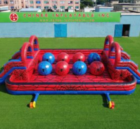 T11-4751T Percorso a ostacoli gonfiabile con grandi sfere doppie a tema Spider Man