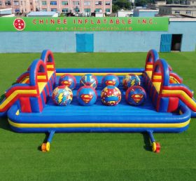 T11-4751V Percorso a Ostacoli Gonfiabile Doppio Big Balls a Tema Superman
