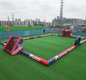 T11-926BUS Campo da calcio gonfiabile grande a tema Stati Uniti
