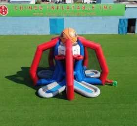 T11-7300 Gioco di Tiro a Basket Gonfiabile Commerciale a 4 Vie per Eventi Sportivi