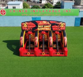 T11-7315 Gioco Gonfiabile da Lancio di Pallacanestro Commerciale a Tre Corsie 