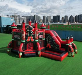 T2-8771 Castello Gonfiabile a Tema Astro Boy con Scivolo e Piscina