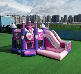 T2-8815 Castello Gonfiabile a Tema Nella Knight con Scivolo e Piscina