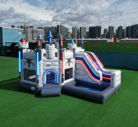 T2-8838 Castello Gonfiabile a Tema Star Wars con Scivolo e Piscina