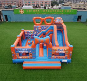 T2-8866 Castello Gonfiabile a Tema Blippi Wonders con Scivolo