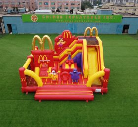 T2-8886 Castello Gonfiabile a Tema McDonald con Scivolo
