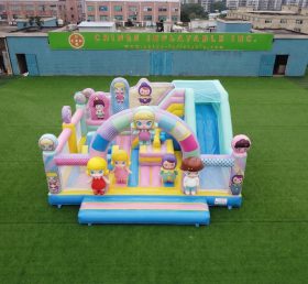 T2-8901 Castello Gonfiabile Tema Pop Mart Con Scivolo