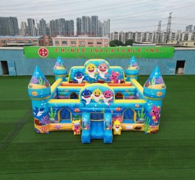 T5-3142 Castello Gonfiabile a Tema Baby Shark