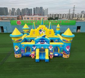 T5-3143 Castello Gonfiabile a Tema Baby Shark