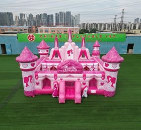 T5-3144 Castello Gonfiabile a Tema Barbie