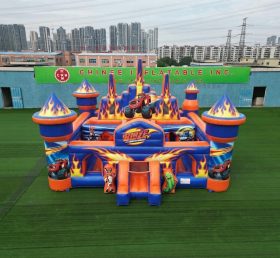 T5-3149 Castello Gonfiabile a Tema Blaze Monster