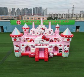 T5-3169 Castello Gonfiabile a Tema Hello Kitty