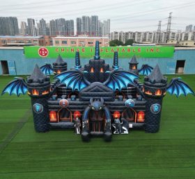 T5-3170 Castello Gonfiabile a Tema Dragon Trainer