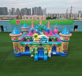 T5-3173 Castello Gonfiabile a Tema Lilo & Stitch