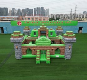 T5-3180 Castello Gonfiabile a Tema Minecraft
