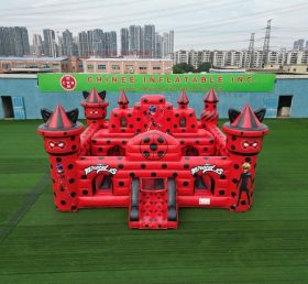 T5-3181 Castello Gonfiabile a Tema Miraculous Ladybug