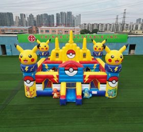 T5-3196 Castello Gonfiabile a Tema Pokemon