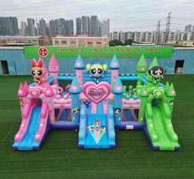 T5-3220 Castello Gonfiabile a Tema Powerpuff Girls