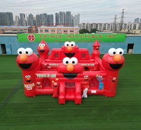 T5-3224 Castello Gonfiabile a Tema Tickle Me Elmo