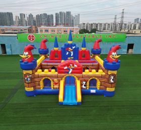 T5-3230 Castello Gonfiabile a Tema Woody Woodpecker
