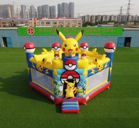 T5-3279 Castello Gonfiabile a Tema Pokemon