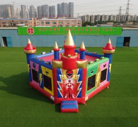 T5-3281 Castello Gonfiabile a Tema Power Rangers
