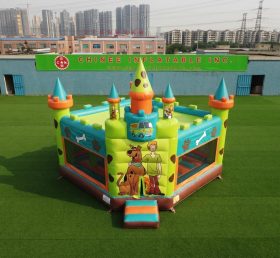 T5-3285 Castello Gonfiabile a Tema Scooby-Doo