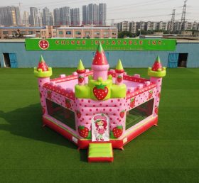 T5-3295 Castello Gonfiabile a Tema Strawberry Shortcake