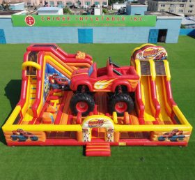T6-6886 Giostra Gonfiabile a Tema Blaze Monster