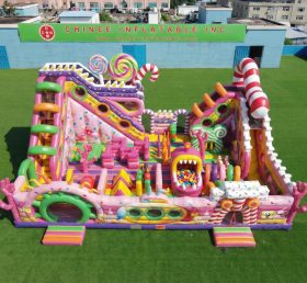 T6-6891 Parco Giochi Gonfiabile a Tema Caramelle
