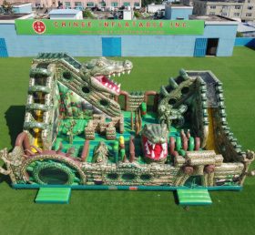 T6-6896 Parco Giochi Gonfiabile a Tema Coccodrillo