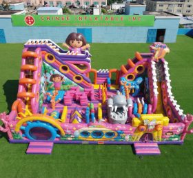 T6-6900 Parco Giochi Gonfiabile a Tema Dora