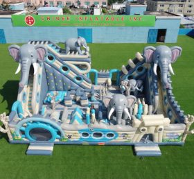 T6-6903 Parco Giochi Gonfiabile a Tema Elefante